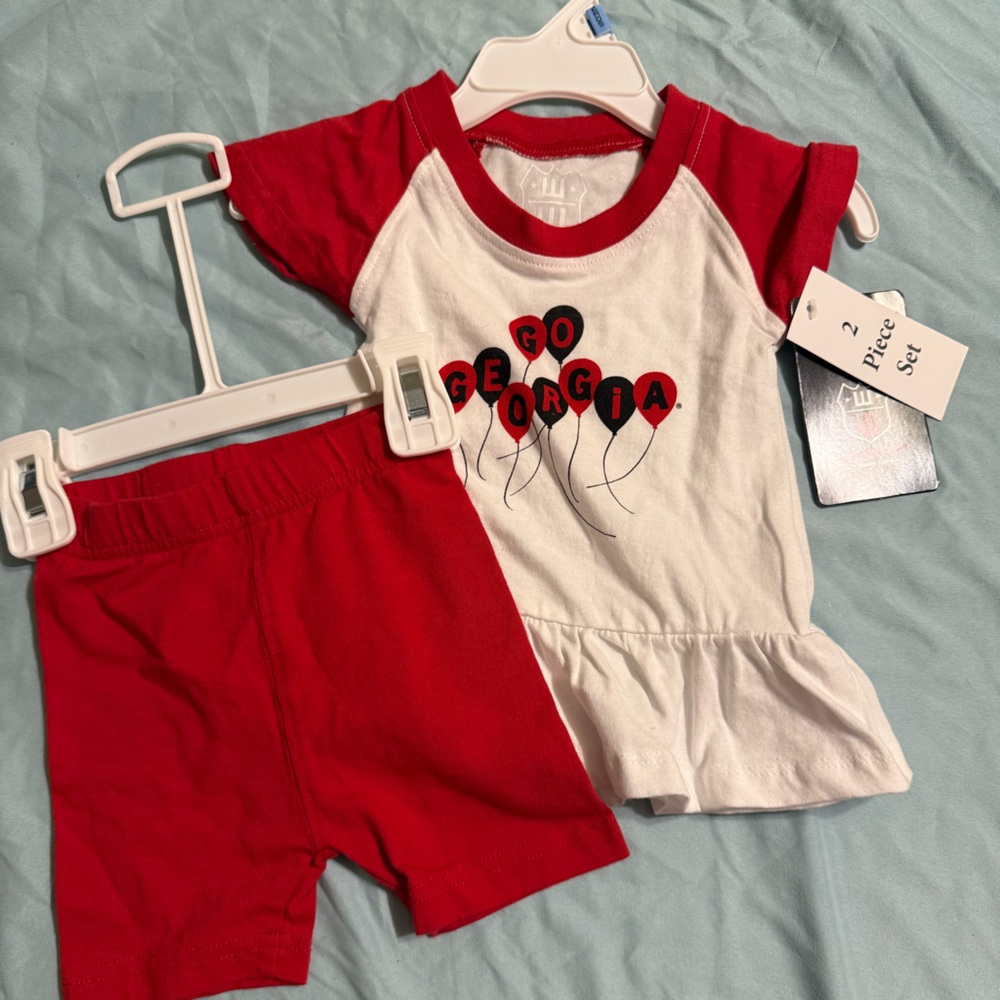Red and White Georgia Outfit Set